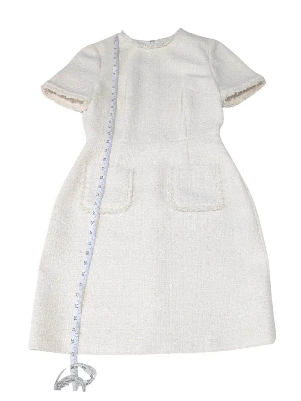Brooks Brothers Tweed Sheath Dress Women 4 Ivory Metallic NWT